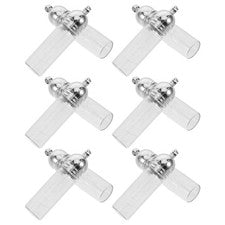 12 Pcs Essential Oil Bottle Pendant Glass Necklace Clear Perfume