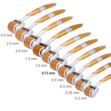 Sistema profesional ZGTS 192 pin rodillo de piel terapia titanio para cuidado facial