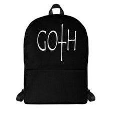 Mochila Escolar Blanco Gótico Estilo Oscuro y Morboso Celebración Halloween