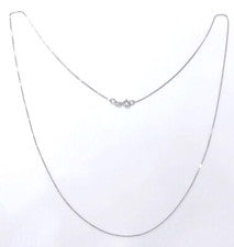 Collana Catenina in ORO BIANCO 50CM Modello VENEZIANA ORO 18 KT 750% List. 265€