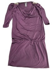 Vestido mini elástico Bisou Bisou ciruela para mujer con ruches y tachuelas talla 6