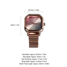 Reloj pulsera pulsera de acero inoxidable para mujer esfera colorida elegante dama de lujo NUEVO