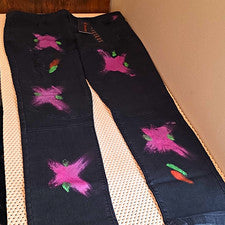 Pantalones de mezclilla elásticos ajustados con salpicaduras de pintura negra Ministry of Fashion para hombre nuevos con