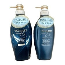 Champú y acondicionador Tsubaki Premium EX para el cuidado y reparación de daños (400 ml) - 2 botellas