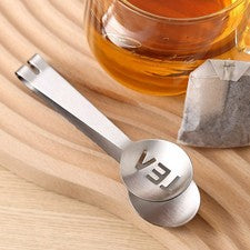 Ayudante de cocina pinzas para bolsas de té cuchara para bolsas de té fuerza de sujeción estable en forma de cuchara