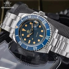 41MM ADDIESDIVE Reloj Hombre Cuarzo Buceo 200M Impermeable Luminoso Inoxidable NUEVO