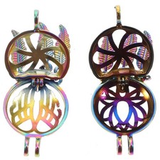 2 Pcs Aromatherapy Fragrance Pendant Essential Oil Jewelry for Women