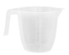 Jarra Medidora de Plástico 2L Utensilio de Cocina Transparente Hornear Cocina Apilable Hecho en Reino Unido