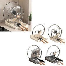 Estante de cocina para tapa de olla con escurridor integrado y soporte para cuchara be