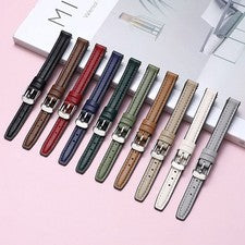 Correa de reloj de cuero genuino para mujer 10 12 14 16 mm~