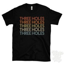 CAMISETA ESTILO RETRO REPETIDO TRES AGUJEROS para hombre y mujer Reino Unido top name regalo