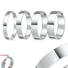 Anillos de boda de titanio con forma de corte plana pulidos 'anillos 'todos los anchos y tamaños'