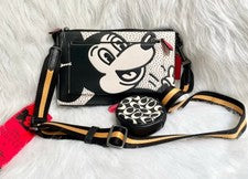 Bandolera Coach X Disney Mickey Mouse X Keith Haring Holden C6913 nueva con etiquetas
