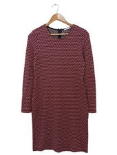 edc by Esprit Vestido Punto Mujer Estampado Completo Cremallera Rojo Negro 36