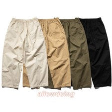 Pantalones de carga de trabajo de lijado 100 % algodón estilo japonés para hombre pantalones rectos sueltos