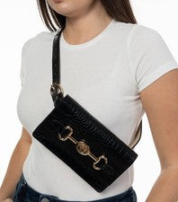 Bolso cinturón grande/negro Giani Bernini para mujer de cuero sintético con relieve de cocodrilo $68