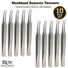 Pinzas removedoras de espinillas acné espinillas extractor de manchas herramienta de clip de aguja curva