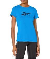Camiseta Reebok Mujer Vector Logo Gráfico, Azul, Pequeña