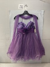 Vestido Let’s Fashion mini de tul con lentejuelas moradas para mujer talla XS