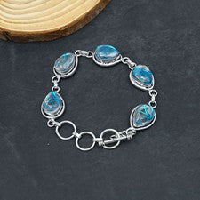 Pulsera de joyería de plata esterlina 925 hecha a mano con piedras preciosas ...