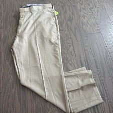 Nuevo con etiquetas Pantalones de vestir Haggar H26 caqui marrón premium elásticos calce clásico para hombre 40x30