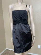 Vestido solero para mujer negro de poliéster con correa plisada abierta de cóctel con cremallera talla S