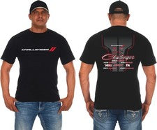 Camiseta Dodge Challenger negra manga corta cuello redondo JH Design para hombre