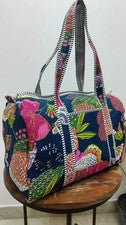 Bolsas de viaje acolchadas con estampado de frutas azules indias Bolsas de lona Bolsas de viaje EE. UU.