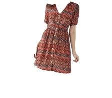 Vestido de mujer de verano con nudo delantero manga kimono nuevo talla S