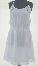 S4 VESTIDO DE GASA VESTIDO DE TIRANTES ARIELLE GASA OFF WHITE CRUDO MAGNATE 34 XS NUEVO