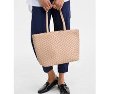 Bolso de Mano Macy's On 34th Tejido Extra Grande Mujer Abierto - Rosa Chai/Rosa Claro