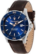 Maserati Competizione Men's Analog Quartz Watch R8851100004 Leather Strap 43mm