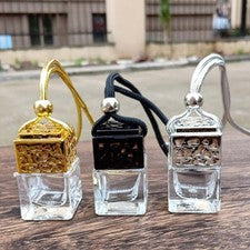 3 Pcs Hanging Car Diffuser Bottles Essential Oil Glass Perfume Holder