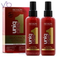 REVLON UniqOne Original Tratamiento Capilar Duo Pack | Multi Beneficio Sin Enjuague Doble
