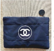 BOLSA DE COSMÉTICOS DE MAQUILLAJE DE BELLEZA CHANEL BOLSA ACOLCHADA HINCHADA GRANDE