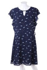 maison Jules dress Print XL navy blue NEW
