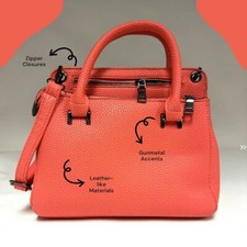 Bolsos con asa superior para mujer Cartera bandolera de diseñador de moda - Coral