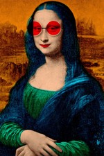Carrete temático de marihuana Naughty Mona Lisa arte de pared decoración del hogar - PÓSTER 20x30