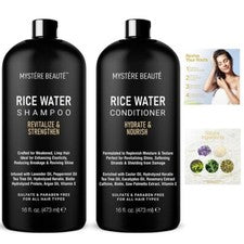 Juego de champú y acondicionador de agua de arroz ultra nutritivo para el crecimiento del cabello 16 oz. Cada