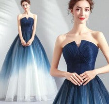 Para mujeres Empalme Vestido de Boda Fiesta Vestido Completo Cintura Alta Pasarelas Noche Elegante
