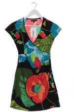 Vestido de verano King Louie mujer estampado floral manga corta encaje negro rojo verde 34