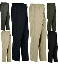 PANTALONES DE RUGBY LISOS DE TRABAJO INTELIGENTES INFORMALES CINTURA AJUSTABLE ELÁSTICOS PARA HOMBRES
