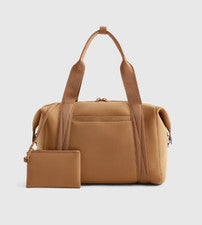 NUEVO CON ETIQUETAS BOLSO DE LONA DE NEOPRENO PARA TODO EL DÍA QUINCE BOLSO DE VIAJE MOCA $102