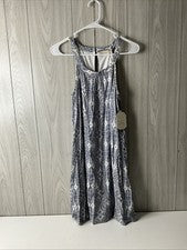 Vestido Altar'd State Mujer Pequeño Blanco Azul Paisley Halter Cuello Sin Mangas Nuevo con Etiquetas