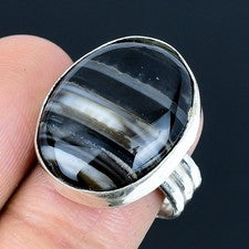 Anillo de joyería de plata esterlina 925 hecho a mano con piedras preciosas...