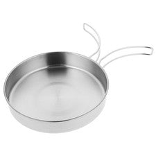 Sartén para carne de acero inoxidable olla de cocina al aire libre utensilio de cocina portátil