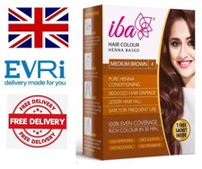 VENDEDOR DEL REINO UNIDO Iba Halal Care Color de Cabello, Marrón Medio, 70g + Bolsita Gratis
