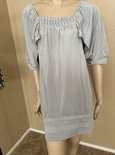 Top túnica vestido relajado de verano informal poliéster gris para mujer talla S