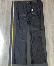 Moda Nova Talla 30x34 Cuero Pantalones Hombre Negro Western