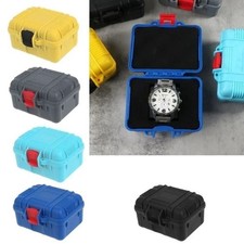 Caja de reloj impermeable de 1 ranura resistente a impactos ABS estuche de almacenamiento de viaje soporte